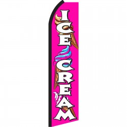 Ice Cream Pink Swooper Flag