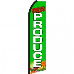 Fresh Produce Green Swooper Flag