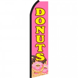 Donuts Pink Swooper Flag