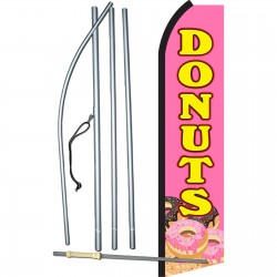 Donuts Pink Swooper Flag Bundle