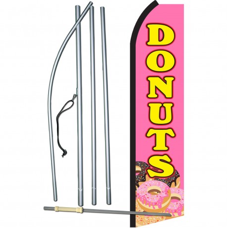 Donuts Pink Swooper Flag Bundle