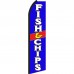 Fish & Chips Blue Swooper Flag