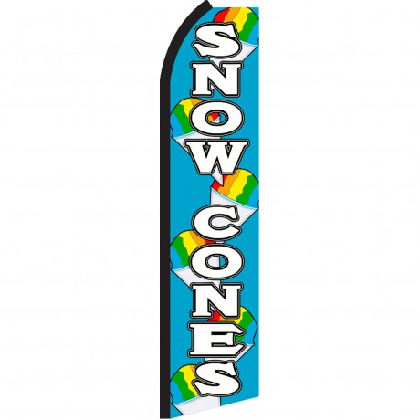 Snow Cones Blue Swooper Flag