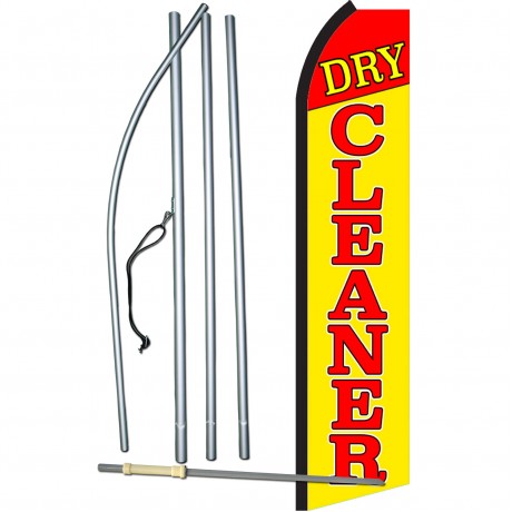 Dry Cleaner Yellow Swooper Flag Bundle