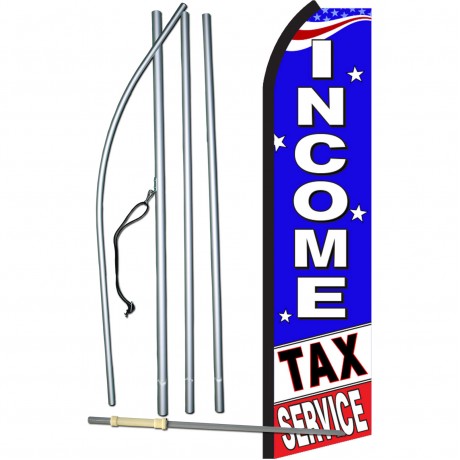 Income Tax Service Patriotic Swooper Flag Bundle