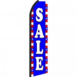 Sale Red, White & Blue Swooper Flag