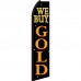 We Buy Gold Black Stars Swooper Flag