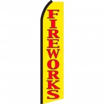 Fireworks Yellow & Red Swooper Flag