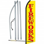 Fireworks Yellow & Red Swooper Flag Bundle