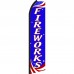Fireworks Red, White & Blue Swooper Flag