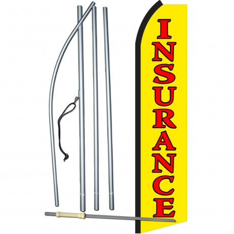 Insurance Yellow Swooper Flag Bundle