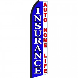 Insurance Auto Home Life Blue Swooper Flag