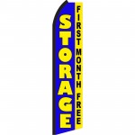 Storage Blue First Month Free Swooper Flag
