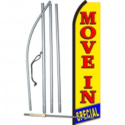 Move In Special Yellow & Red Swooper Flag Bundle
