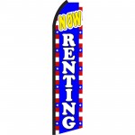 Now Renting Red, White & Blue Swooper Flag