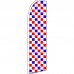 Checkered Extra Wide Red, White & Blue Swooper Flag