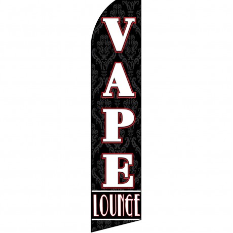 Vape Lounge Black Swooper Flag