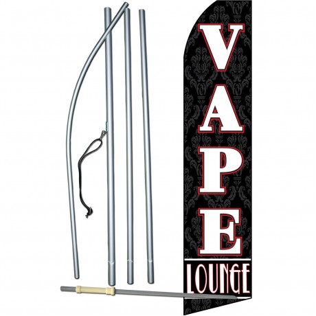 Vape Lounge Black Swooper Flag Bundle