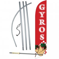 Gyros Red Windless Swooper Flag Bundle