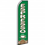 Espresso Green Swooper Flag