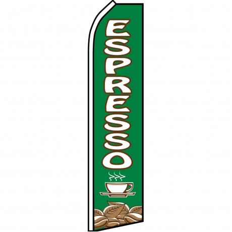 Espresso Green Swooper Flag