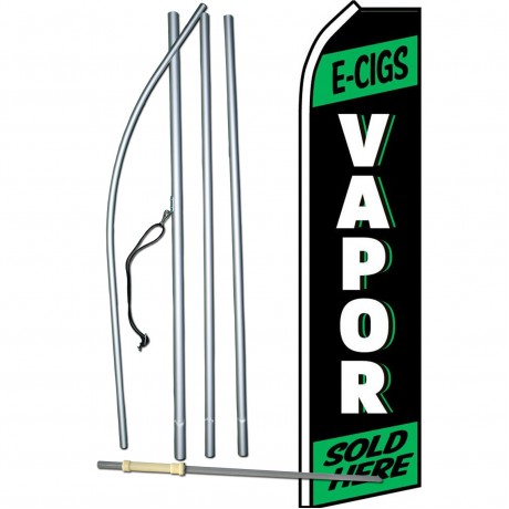 E-cigs Vapor Sold Here Swooper Flag Bundle