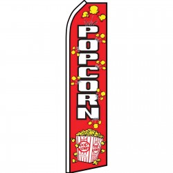 Popcorn Red Swooper Flag