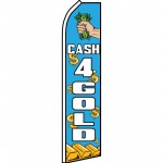 Cash For Gold Blue Swooper Flag