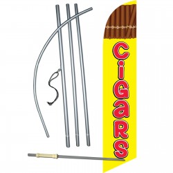 Cigars Red and Yellow Swooper Flag Bundle