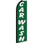 Car Wash Green Swooper Flag
