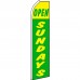 Open Sundays Green Swooper Flag