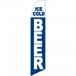 Ice Cold Beer Blue Swooper Flag