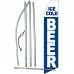 Ice Cold Beer Blue Swooper Flag Bundle