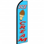Ice Cream Blue Red Swooper Flag