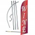 Wine Red Windless Swooper Flag Bundle
