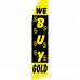 We Buy Gold Black Swooper Flag