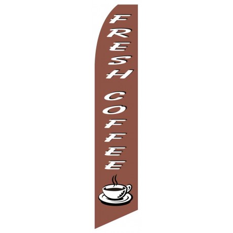 Fresh Coffee Brown Swooper Flag