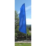 Nylon 3' Wide Solid Blue Feather Flag