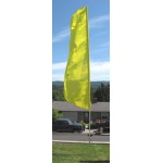 Nylon 3' Wide Solid Yellow Feather Flag