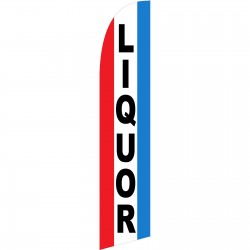 Liquor Red White Blue Windless Swooper Flag