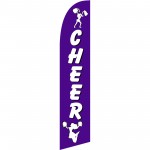 Cheer White/Purple Windless Swooper Flag