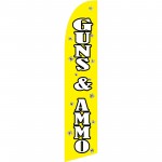 Guns & Ammo Yellow Windless Swooper Flag