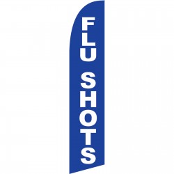 Flu Shots Blue Windless Swooper Flag