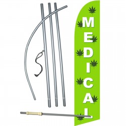 Medical Marijuana Windless Swooper Flag Bundle