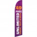 Solavei Purple $49 Unlimted Windless Swooper Flag