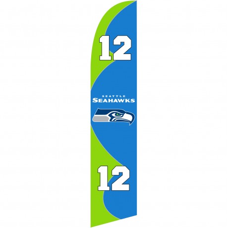 Seattle Seahawks 12th Man Windless Swooper Flag