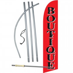 Boutique Red Windless Swooper Flag Bundle