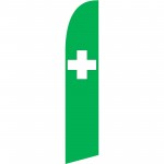 Green Cross Windless Swooper Flag