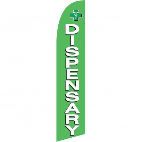 Dispensary Green Windless Swooper Flag