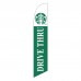 Starbucks Drive Thru Double Sided Windless Swooper Flag